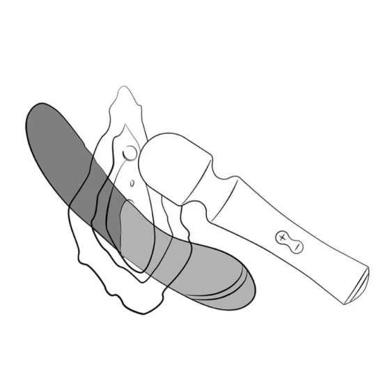 Vibrator mini wand cu cap flexibil, verde