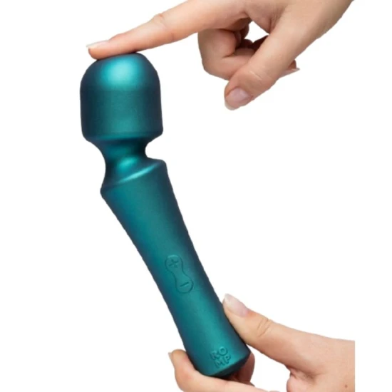 Vibrator mini wand cu cap flexibil, verde