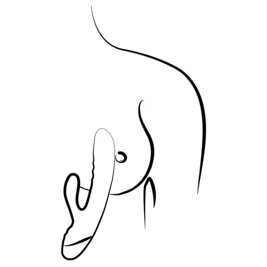 Vibrator rabbit reîncărcabil din silicon, roșu