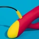 Vibrator rabbit reîncărcabil din silicon, roșu