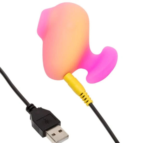 Stimulator clitoral cu sucțiune din silicon, roz, USB, waterproof