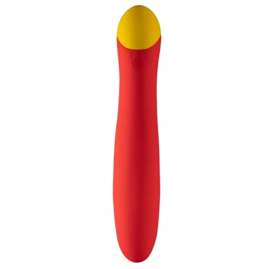 Vibrator G-Spot din silicon, roșu, USB
