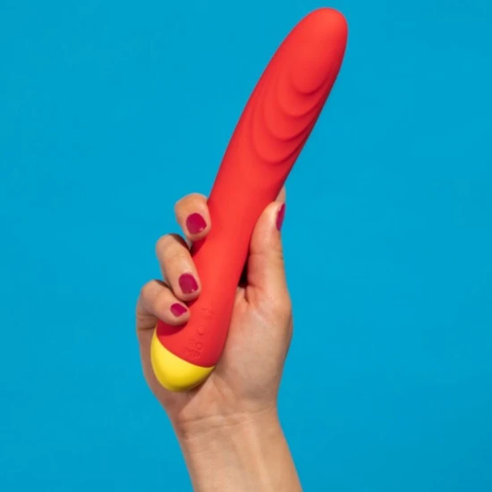 Vibrator G-Spot din silicon, roșu, USB