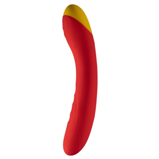Vibrator G-Spot din silicon, roșu, USB