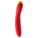 Vibrator G-Spot din silicon, roșu, USB