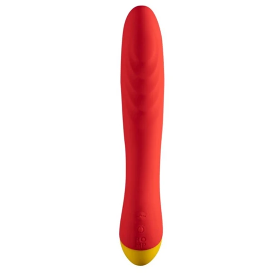 Vibrator G-Spot din silicon, roșu, USB