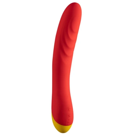 Vibrator G-Spot din silicon, roșu, USB