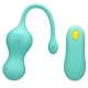 Vibrator G-spot ROMP Cello din silicon, turcoaz, telecomandă