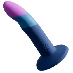 Harness cu dildo siliconic tricolor 14 cm