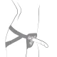 Harness cu dildo siliconic tricolor 14 cm
