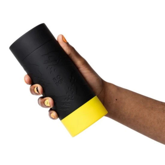 Masturbator masculin cu control al sucțiunii, 20 cm, negru