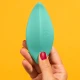 Vibrator clitoral ergonomic din silicon medical, verde aqua