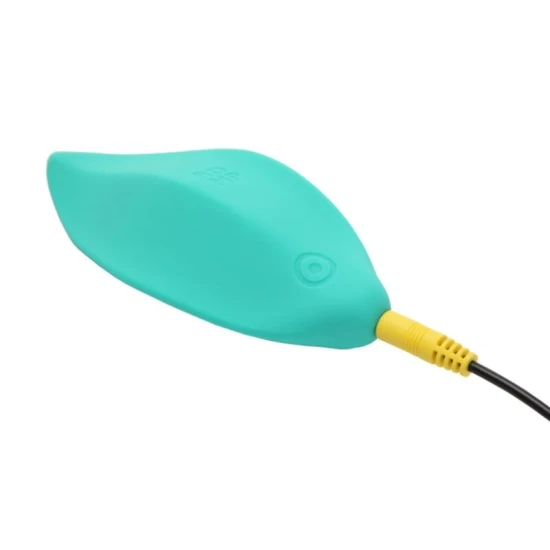 Vibrator clitoral ergonomic din silicon medical, verde aqua