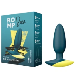 Plug anal vibrator ROMP Bass din silicon, verde
