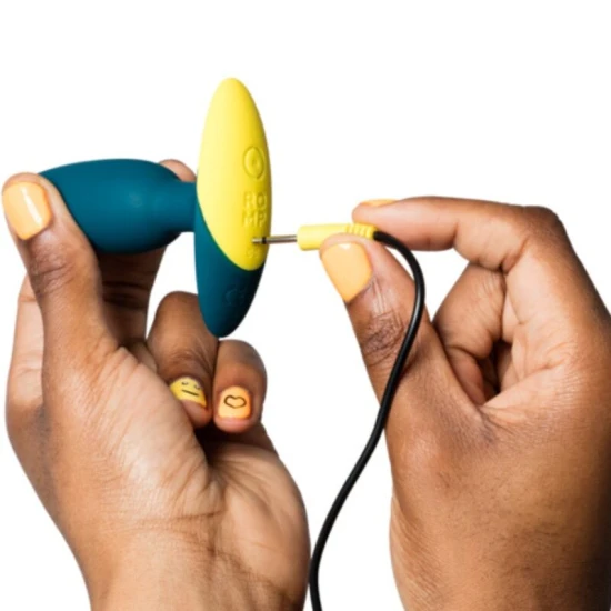 Plug anal vibrator ROMP Bass din silicon, verde