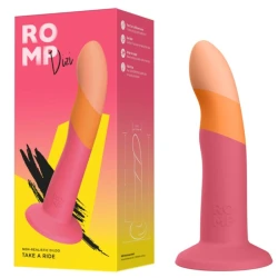 Dildo din silicon cu ventuză, tricolor, 18 cm
