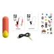Vibrator bullet multifuncțional din silicon, portocaliu-galben