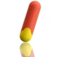 Vibrator bullet multifuncțional din silicon, portocaliu-galben