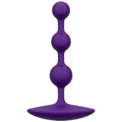 Mărgele anale flexibile din silicon, mov, 12,5 cm
