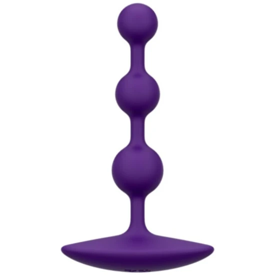 Mărgele anale flexibile din silicon, mov, 12,5 cm