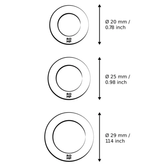 Set 3 inele penis din silicon medical, mov