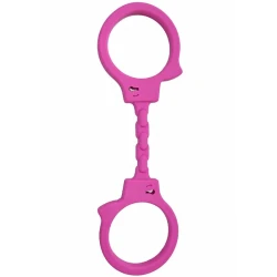 Cătușe erotice din silicon, fuchsia