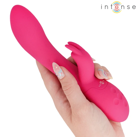 Stimulator rabbit cu încălzire din silicon, negru