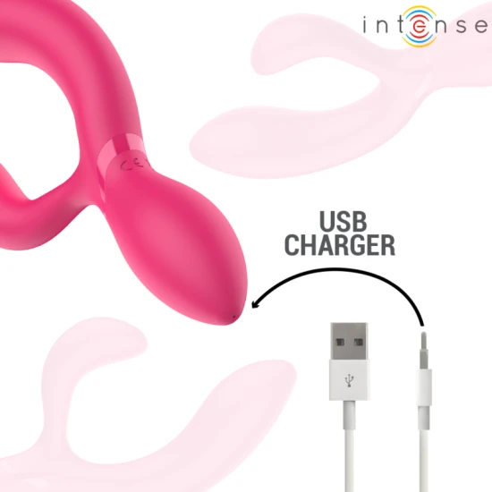 Stimulator Vibrator Articulat din silicon, negru, USB