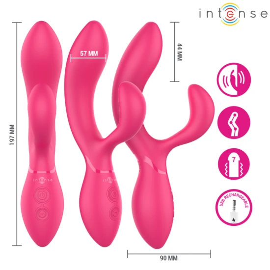 Stimulator Vibrator Articulat din silicon, negru, USB