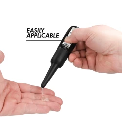 Aplicator lubrifiant anal din material body-safe, negru, S