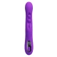 Vibrator Rabbit din silicon, mov, cu stimulare prin tapotare