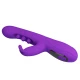 Vibrator Rabbit din silicon, mov, cu stimulare prin tapotare