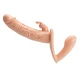 Harnasament Strap-On cu Dublă Penetrare din TPE, Flesh