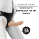 Harnasament Strap-On cu Dublă Penetrare din TPE, Flesh