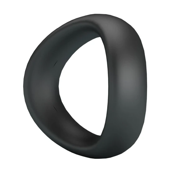 Inel penis ergonomic din silicon, negru