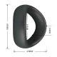 Inel penis ergonomic din silicon, negru