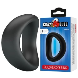 Inel penis ergonomic din silicon, negru