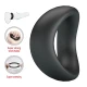 Inel penis ergonomic din silicon, negru