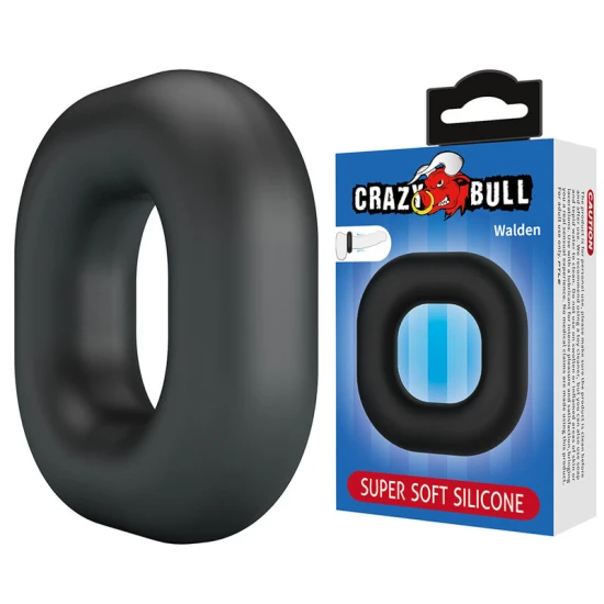 Inel penis din silicon, negru