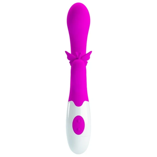 Vibrator Rabbit Butterfly Kiss din silicon, mov
