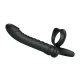 Vibrator anal cu inel și vibrații, silicon, negru