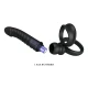 Vibrator anal cu inel și vibrații, silicon, negru