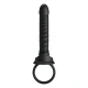 Vibrator anal cu inel și vibrații, silicon, negru