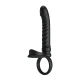Vibrator anal cu inel și vibrații, silicon, negru