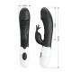 Vibrator Rabbit 30 funcții din silicon, negru