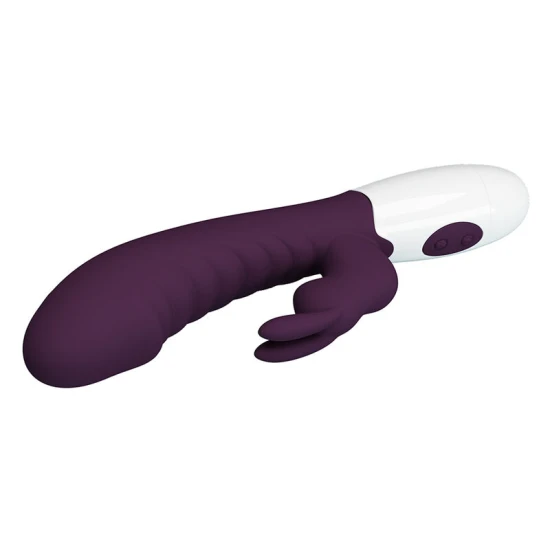 Vibrator Rabbit din silicon, mov, 30 funcții