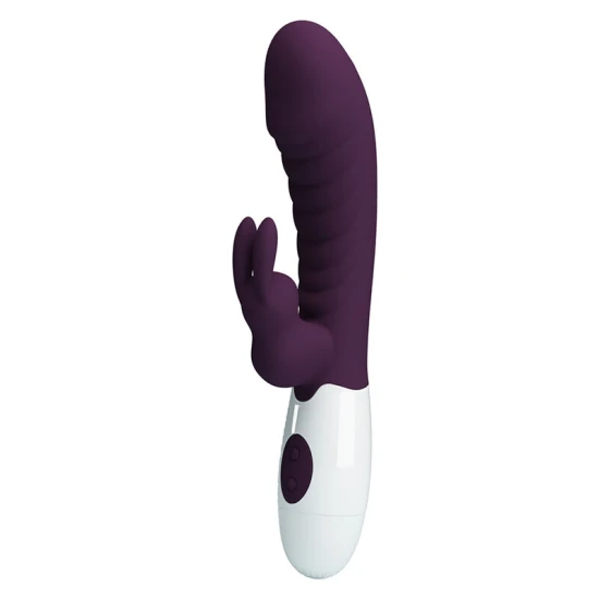 Vibrator Rabbit din silicon, mov, 30 funcții