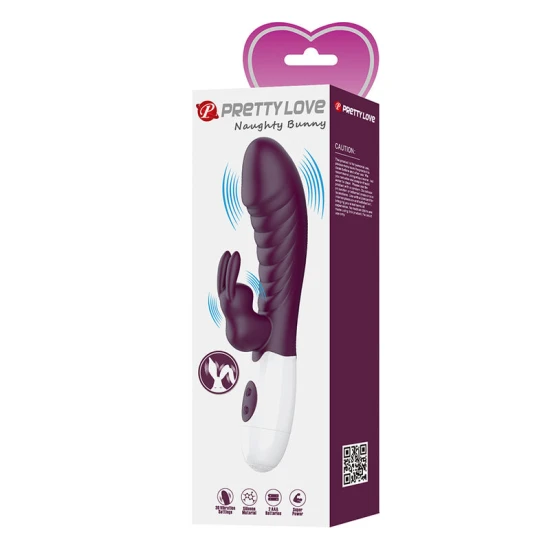 Vibrator Rabbit din silicon, mov, 30 funcții