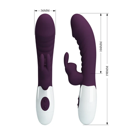 Vibrator Rabbit din silicon, mov, 30 funcții
