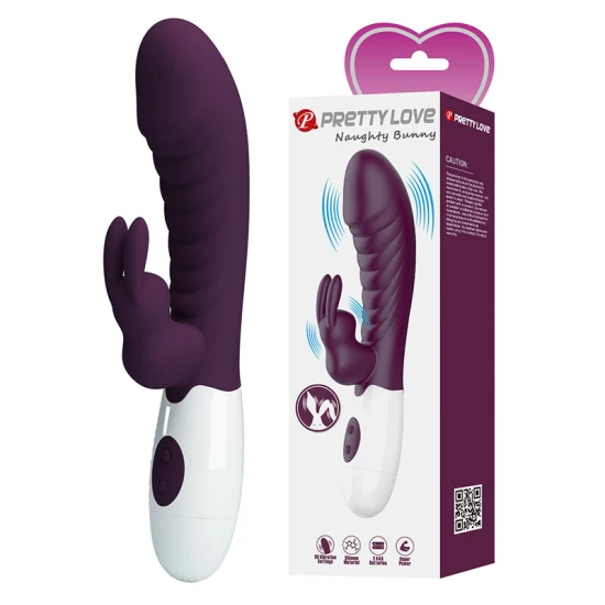 Vibrator Rabbit din silicon, mov, 30 funcții